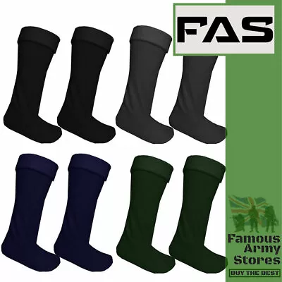 Mens Wellie Warmer Fleece Wellington Boot Socks Liners Thermal Size UK 6-11 • £6.99
