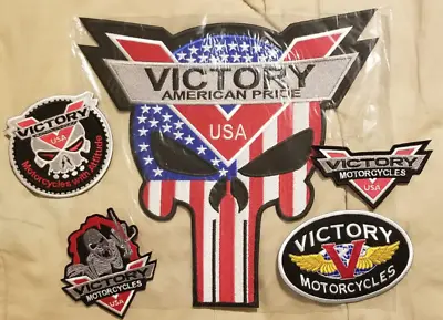 Victory Motorcycle 5 Pc  Embroidered Patch High Quality 10.5x11  • $49.99