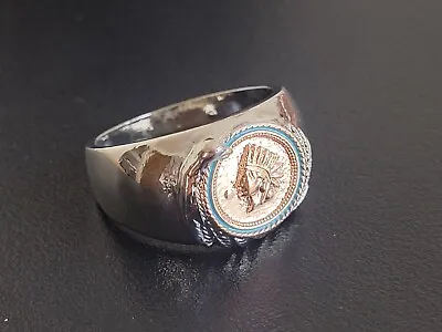 Stainless Steel American US Head Penny Coin Ring - Indian Head Penny Ring • $9.99