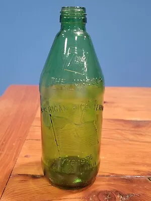 Vintage 1976 Bicentennial 7 UP 16 Oz Glass Bottle - American Flag • $4.99