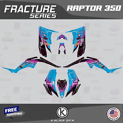 $144.99 • Buy Graphics Kit For YAMAHA RAPTOR 350 GRAPHICS (16 MIL) Fracture-CM