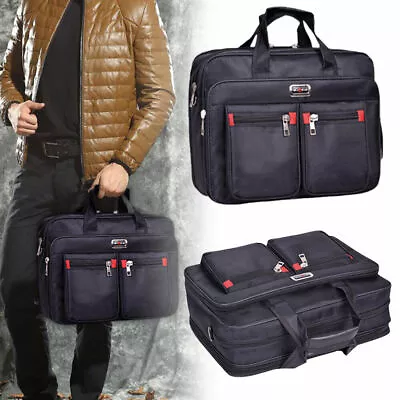Men Laptop Messenger Hand Bag Briefcase Work Travel Office Document Handbag UK • £8.92