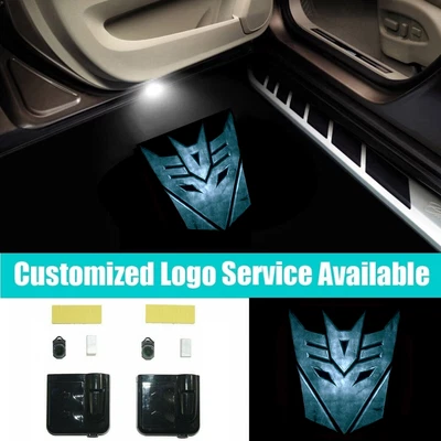 $16.95 • Buy 2x Wireless Car Door Welcome Projector LED Transformers Decepticons Logo Light 