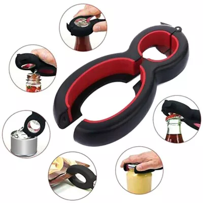£5.39 • Buy 6in1 Can Opener Multi Purpose Screw Cap Jar Openers Bottle Lid Grip Kitchen'Tovi