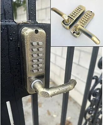 Keyless Double Side Entry Gate Door Lock Mechanical Code Combination Fence Lock • $82.99