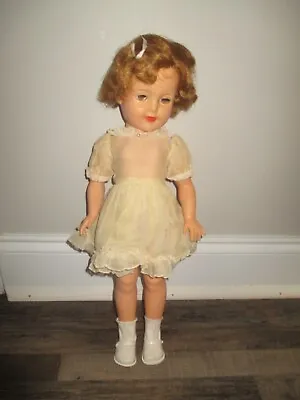 VTG IDEAL DOLL 1950's SHIRLEY TEMPLE ST-19-1 Flirty Eyes 18  Vinyl Doll • $59.99