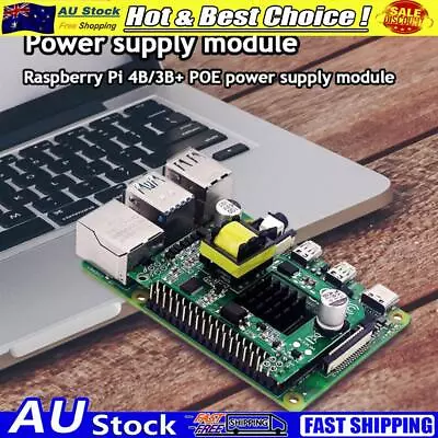 POE Power Supply Modules Network Power With Heatsinks For Raspberry Pi 4B/3B+ • $24.92