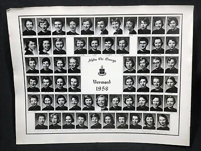 Alpha Chi Omega Sorority Vermont 1958 Vintage Photograph Picture College Image • $35