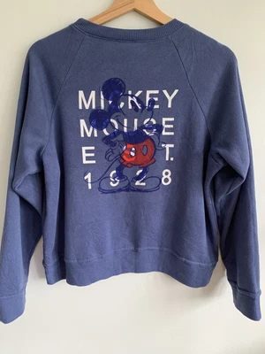 £8 • Buy Disney Mickey Mouse Est 1928 Sweatshirt XL Blue Graphic Print