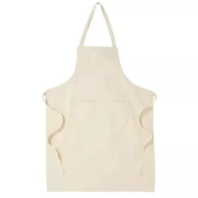 Childrens Kids Woodwork School Technology Cooking Apron Cream One Size Age 5-11  • £4.75