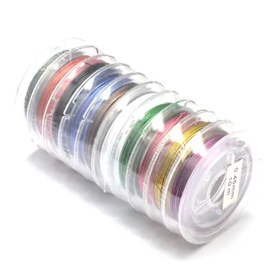 10 Roll Tiger Tail Jewelry Bracelet Craft Beading Wire Nylon-coated Steel 0.3mm • $8.98