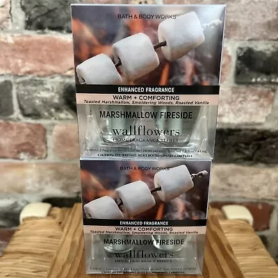 2 Bath & Body Works Marshmallow Fireside Wallflowers Pkg Of 2 - (4) Total Bulbs • $21.99