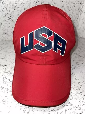 Nike Featherlight United States USA Olympic Team Hat Cap Adjustable 2012 Red • $29