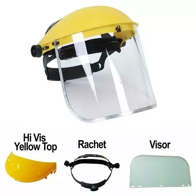 NEW VISOR FACE SHIELD EYE PROTECTION GUARD SAFETY WORK WEAR Welding Grinding • £5.99