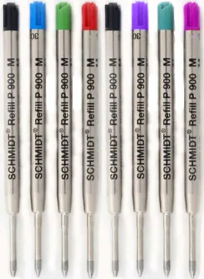 £21.70 • Buy 8 PACK Multi-Color Schmidt Refills For Parker Style Tactical Ballpoint Pens