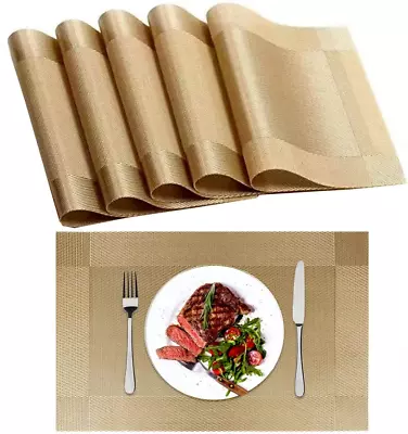 Placemats Set Of 6 Placemats Place Mats For Kitchen Dining Table Heat-Resistan • $26.90