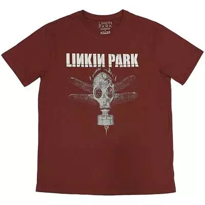 Linkin Park Unisex T-Shirt: Gas Mask - Red  Cotton • £17.99