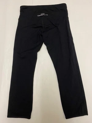 $29.99 • Buy Lorna Jane Tights Size Small 10 Black High Rise Leg Detail Slits Gym Yoga EUC