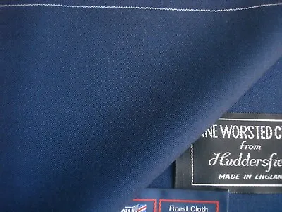 100% MERINO WOOL SUITING FABRIC In “Polynesian Blue” = MADE IN ENGLAND = 1.0 M. • $18.95