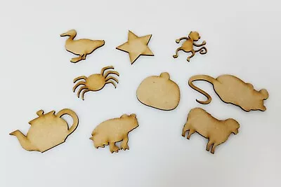 £2.75 • Buy Wooden MDF Children's Nursery Rhyme Shapes Craft Blank Embellishments