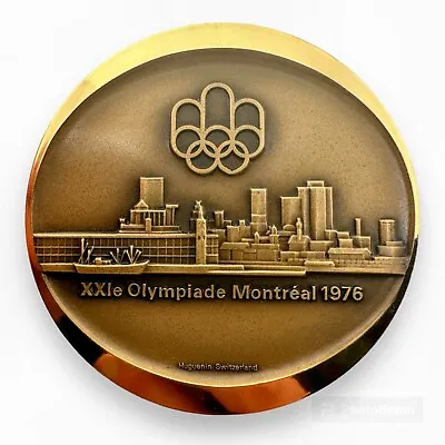Official Montreal 1976 Olympic Games Commemorative Medallion Bronze No. 016147 • $64.76