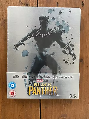 BLACK PANTHER (2018) Zavvi Exclusive 3D Blu Ray UK Steelbook. New & Sealed • £15