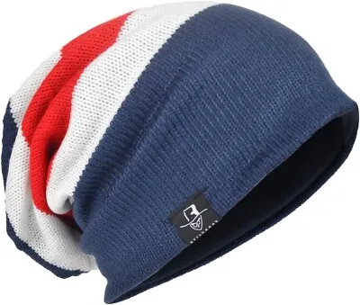 Men's Oversize Skull Slouch Beanie Large Skullcap Knit Hat • $10.98