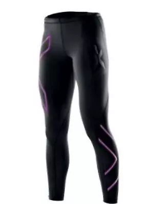 2XU Compression Womens Long Tights ( Black/Musk ) HOT BARGAIN • $134.90