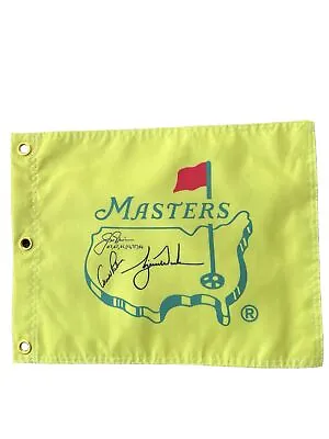 Undated Masters Souvenir Flag W/Tiger Woods Jack Nicklaus & Arnold Palmer PGA • $59.95