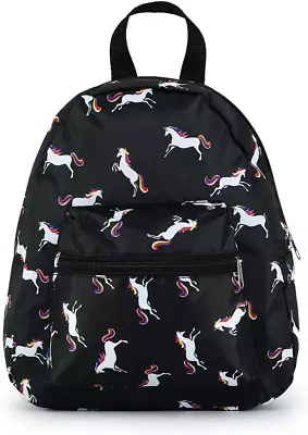 Mini Backpack - Unicorn - Black But Plenty Of Space Back Packs - Choice Of Colo • $17.86