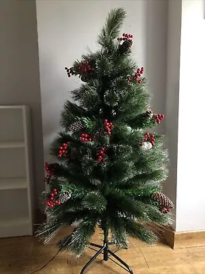£15 • Buy Premier Decoration 1.2m Fibre Optic Christmas Tree Snow Tipped Brush & Cones