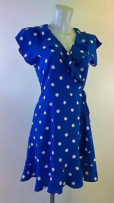 Ladies New Ex Pour Moi Polka Dot Print Wrap Style Dress Size 8-16 • £16.95