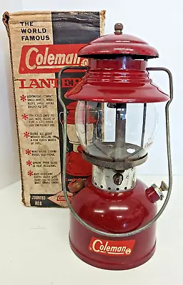 Vintage Burgundy Coleman Model 200A Lantern 5-1962 With Pyrex Globe W/ Box • $199.99