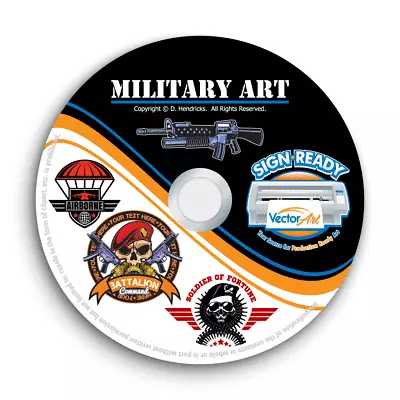 Military Army Navy Clipart -vector Clip Art + T-shirt Design Templates+emblem Cd • $27.95