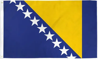 Bosnia Flag 3x5ft Flag Of Bosnia Bosnian Flag 3x5 House Flag 100D FABRIC • $7.94