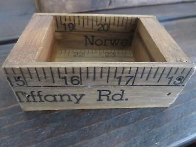 Vintage Antique Wood Trinket Box Made From Rulers Teacher's Keepsake • $3.98
