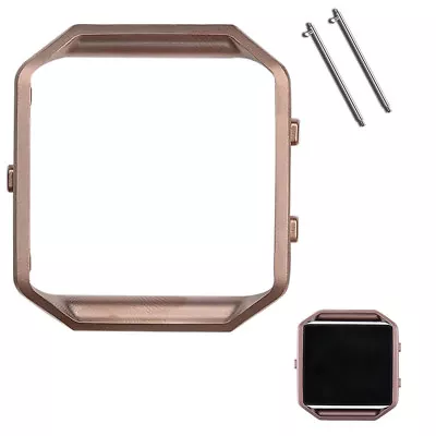 $19.07 • Buy Cowhide Leather Watch Band Strap Bracelet Steel Frame For Fitbit Blaze Wristband