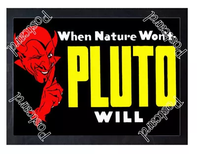 Historic Pluto Water A Mineral Water With Laxative 1940 Advertising Postcard • $6