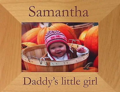 Personalised Daddy's Little Girl Photo Frame Dad Birthday Fathers Day Gift • £23.95