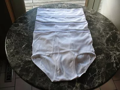 4 Men's Stafford Full Cut Briefs Size 40 White New • $25