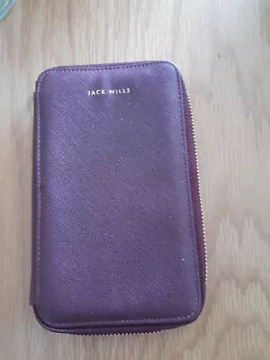 Jack Wills Money Card Holder Wallet Purse Purple • £4.55