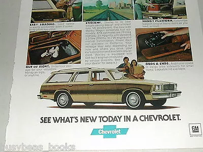 1978 CHEVROLET MALIBU Advertisement Chevrolet Malibu Station Wagon Chevy • $7.32