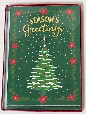 Greeting Cards: SEASON'S GREETINGS 1 Box Of 8 Cards & Envelopes Christmas Tree • $17.55