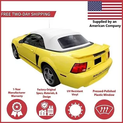 Fits 1994-04 Ford Mustang Convertible Soft Top W/ DOT Approved Window White • $215.10