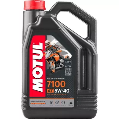 Motul 100% Synthetic  Engine Oil 7100 4T 5W-40 4 Liters (1.06 Gal) 104087 • $60.61