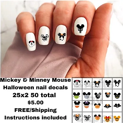 Disney Nail Decals Mickey Mouse And Minnie Mouse • $5