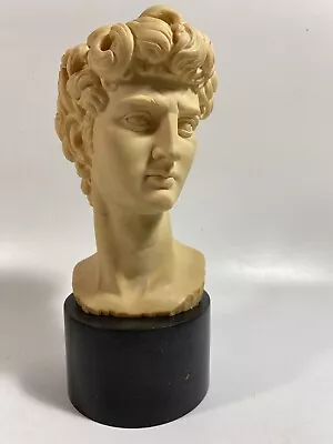 Vintage A Gianelli Bust Of Michelangelo's David On Black Pedestal Signed 8.5  • $49.99