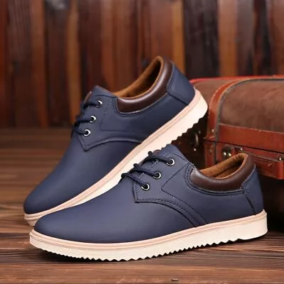 Zapatos De Cuero Para Hombre Para Vestir De Lujo Sapatos Italian Zapatillas Oxfo • $29.99