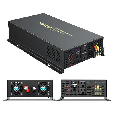 WZRELB 5000w Pure Sine Wave Power Inverter 48V To 240V DC To AC Wire Switch Car • £479