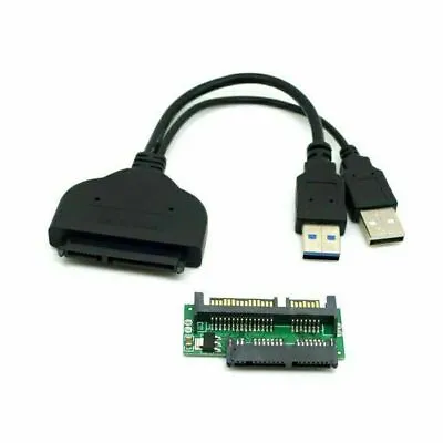 SATA To Micro SATA Adapter & USB 3.0 To SATA 22Pin Cable For 1.8  2.5  Disk SATA • $10.99